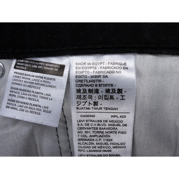 Levis 502 Jeans Mens 32x32 Actual 33x31 Black Tapered Fit Stretch Denim Preppy - Picture 4 of 15